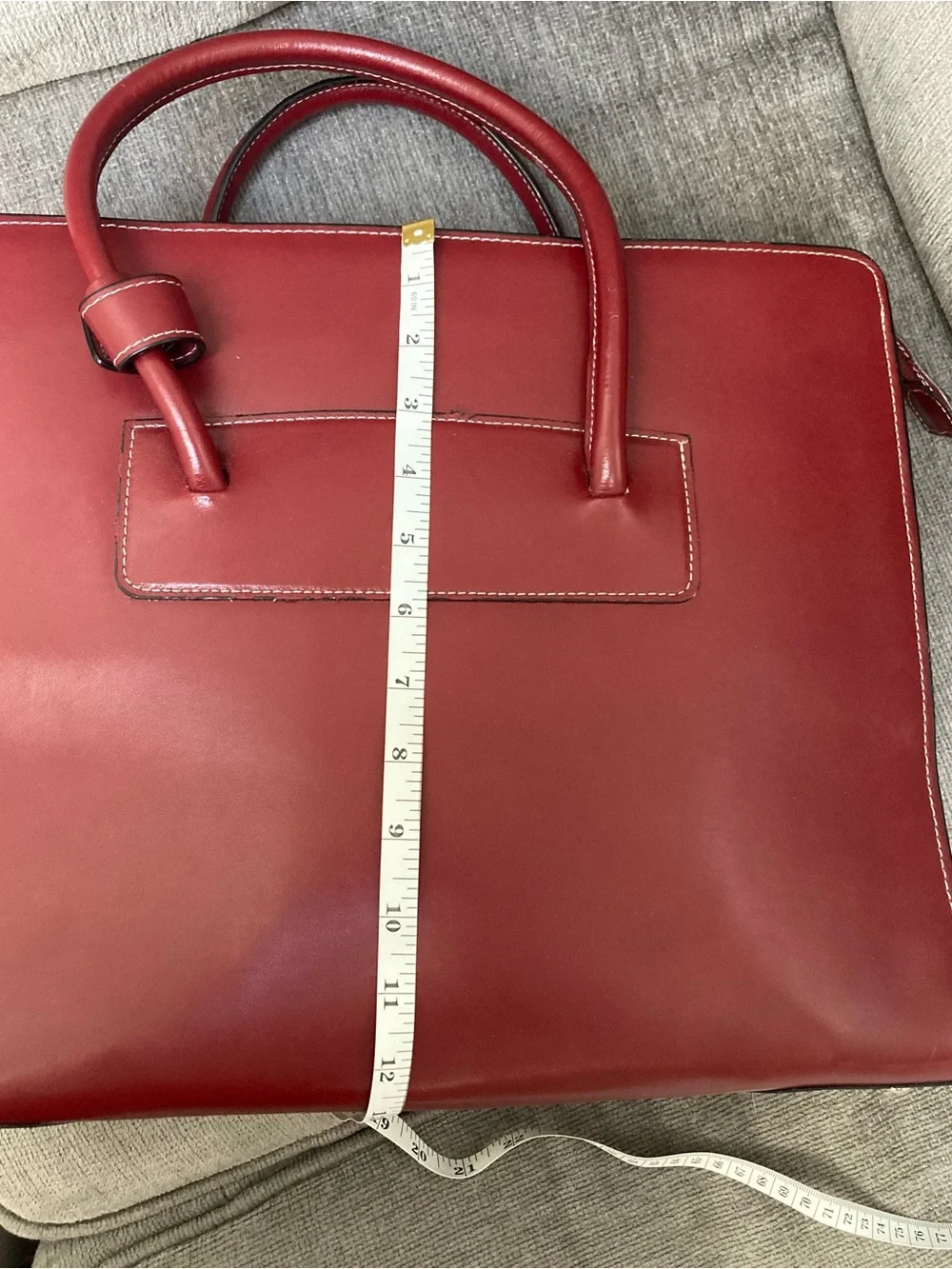 Women's McKlein Burgundy Leather Laptop Tote Bag - Structured Work Bag